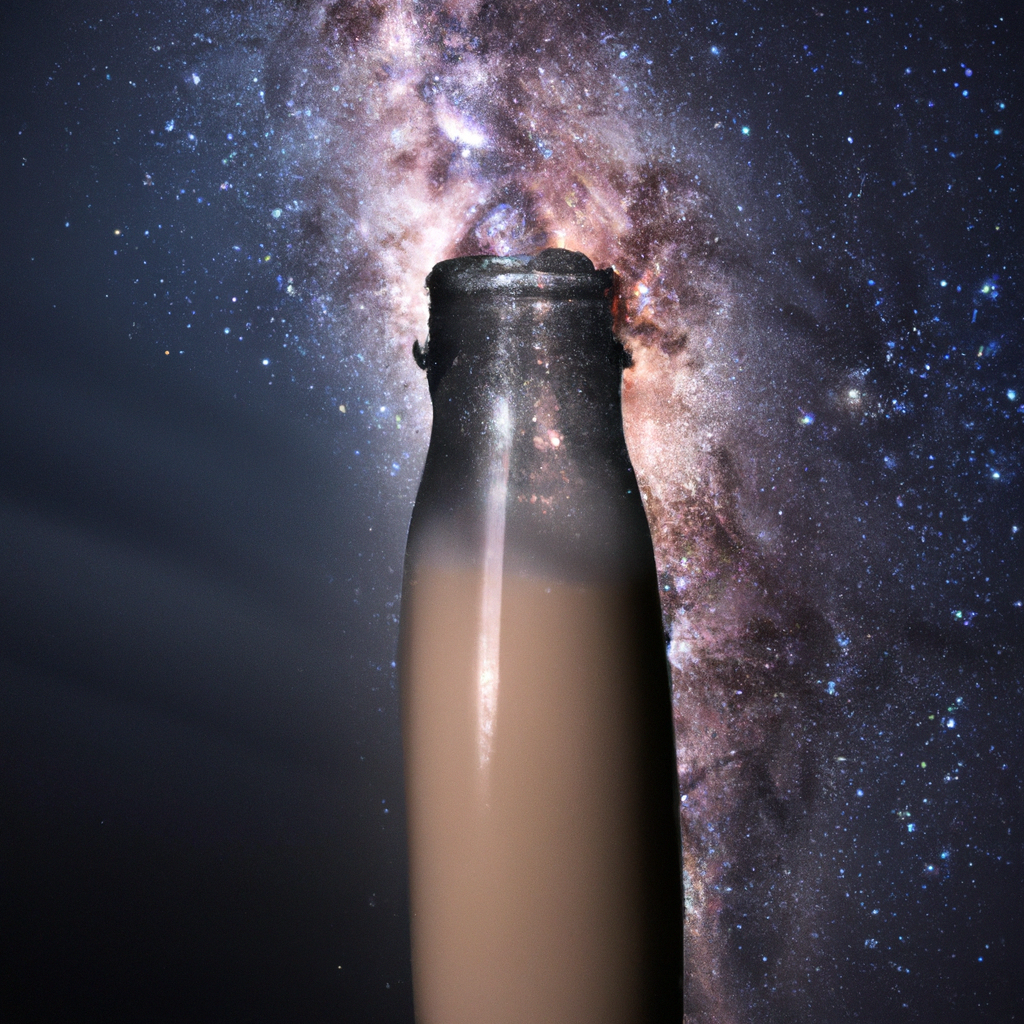 milkyway in a glass bottle