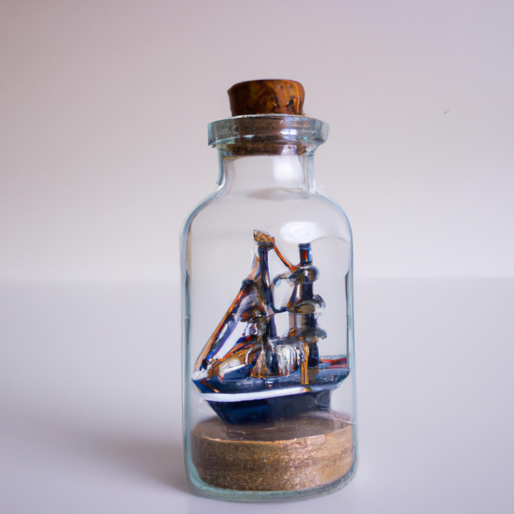 a ship in a glass bottle