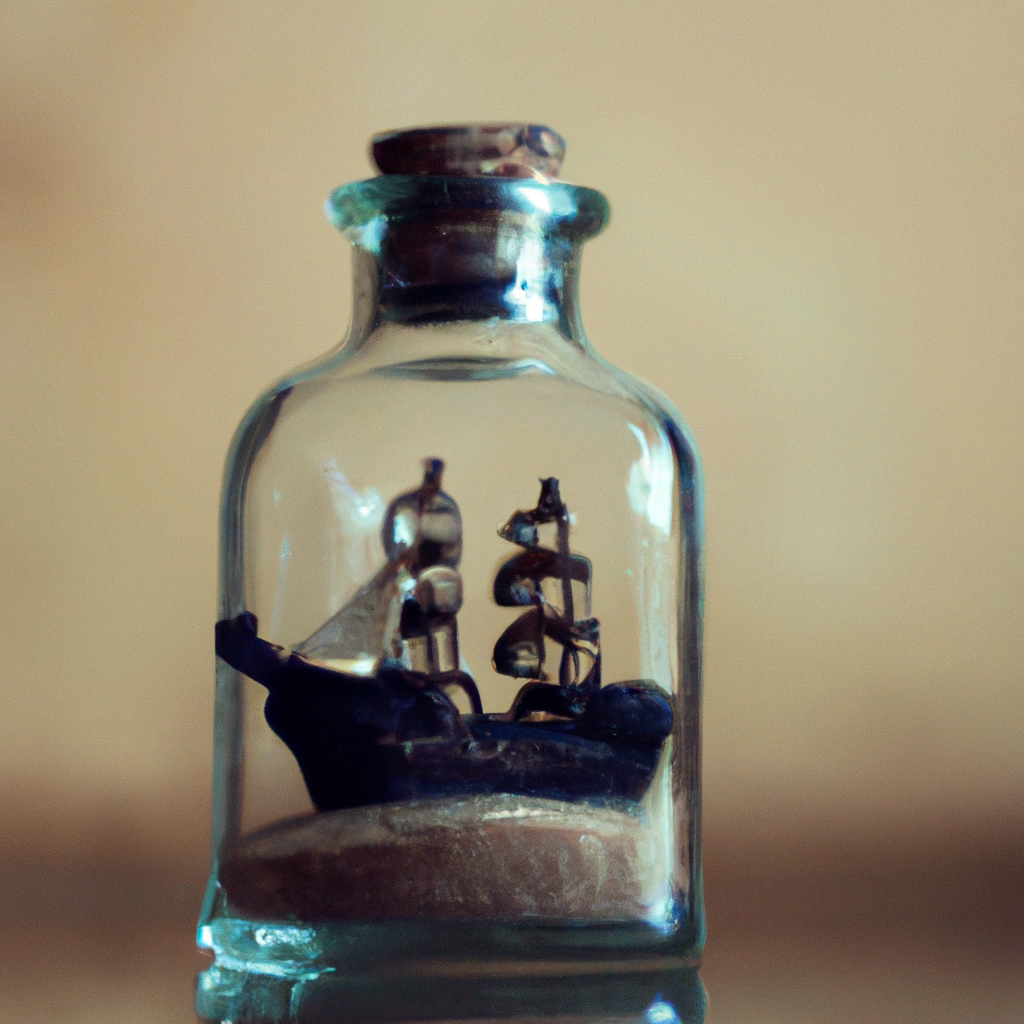 a ship in a glass bottle