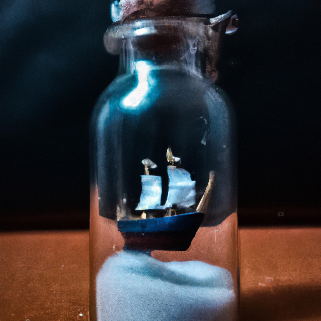 a ship in a glass bottle
