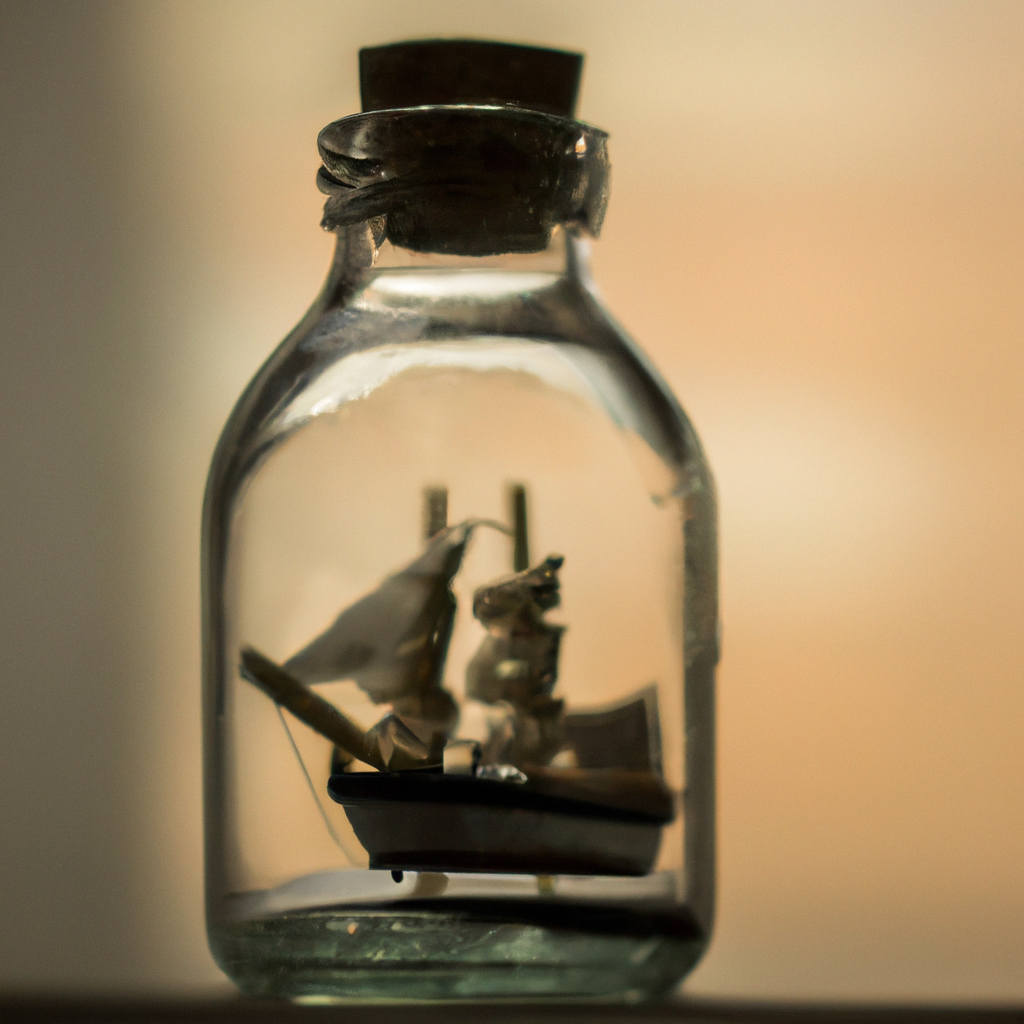a ship in a glass bottle
